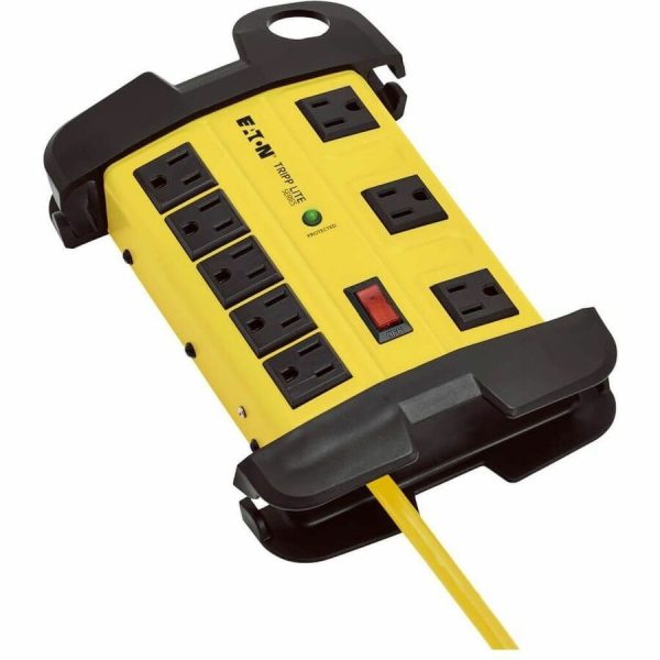 Eaton Tripp Lite Series Protect It! 8-Outlet Industrial Safety Surge Protector, 25 ft. Cord, 3900 Joules, Cord Wrap, Hang Holes - Image 4