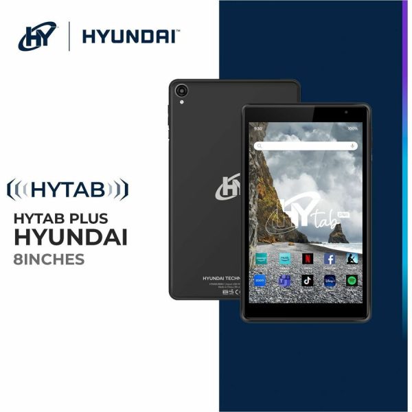 Hyundai HyTab Plus 8WB3 Tablet - 8" HD - Allwinner A523 - 4 GB - 64 GB SSD - Android 13 - Black - Image 2