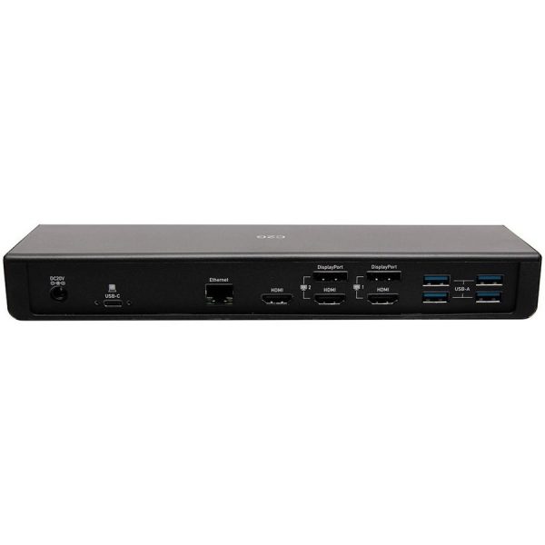 C2G USB C Triple Monitor Docking Station - HDMI, DisplayPort, Ethernet, USB - 85W Audio and Video Power Delivery - TAA Compliant - Image 3