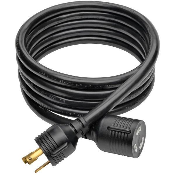 Eaton Tripp Lite Series Power Extension Cord, NEMA L5-30P to NEMA L5-30R- Heavy-Duty, 30A, 125V, 10 AWG, 10 ft. (3.05 m), Black, Locking Connectors - Image 2