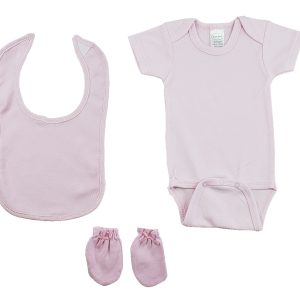 Pink 3 Piece Baby Clothes Set Cs_0178