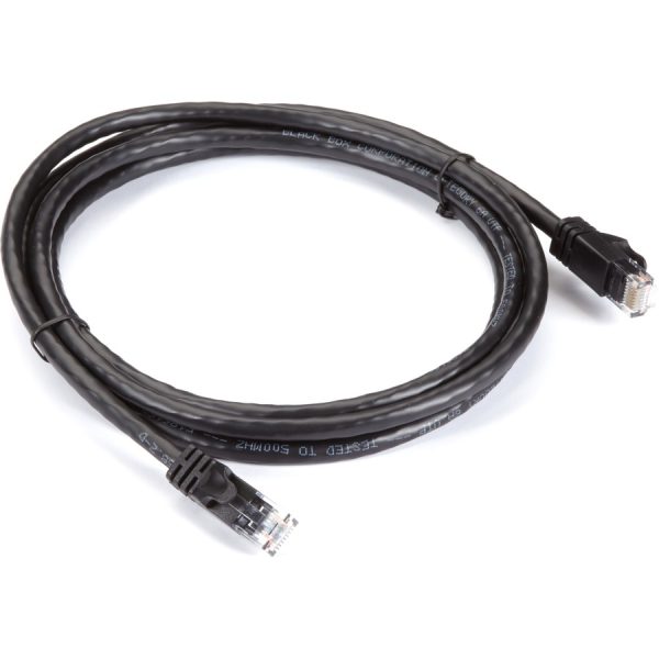 Black Box CAT6A 500-MHz STR Patch Cable Slim Molded Snagless Boot - UTP, CM PVC, BK, 7FT - Image 2