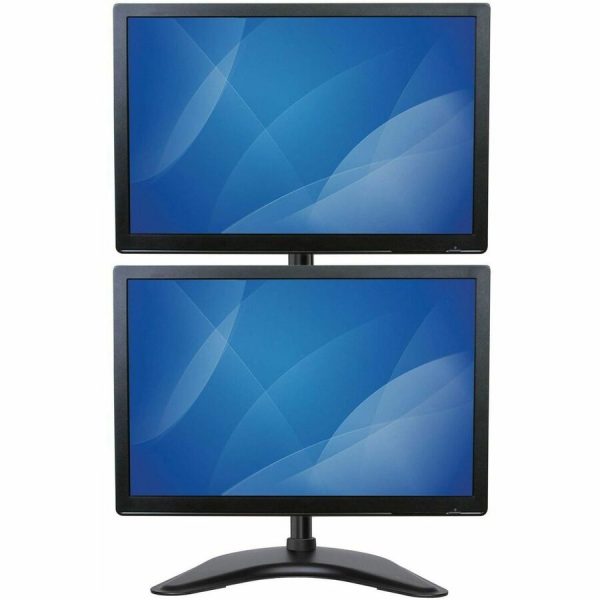 StarTech.com Vertical Dual Monitor Stand, Heavy Duty Steel, Monitors up to 27" (22lb/10kg), Vesa Monitor, Computer Monitor Stand - Image 2