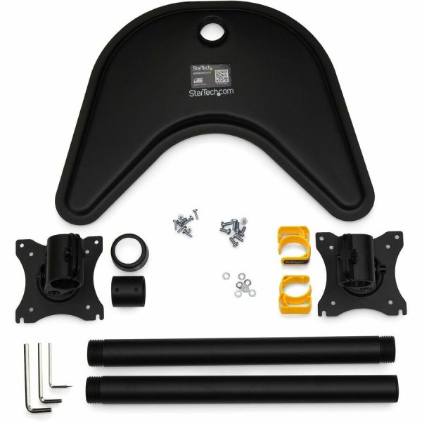StarTech.com Vertical Dual Monitor Stand, Heavy Duty Steel, Monitors up to 27" (22lb/10kg), Vesa Monitor, Computer Monitor Stand - Image 7