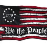 G128 We the People American Flag | 3x5 Ft | LiteWeave Pro Series Printed 150D Polyester | Historical Flag, Indoor/Outdoor, Vibrant Colors, Brass Grommets, Thicker and More Durable Than 100D 75D Poly