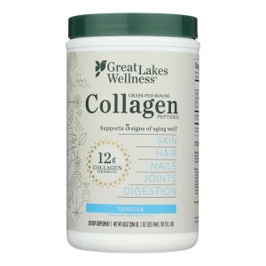 Great Lakes Wellness - Collagen Peptds Vanilla - EA of 1-10 OZ