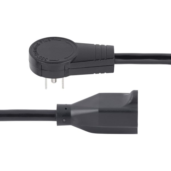 StarTech.com 6ft Power Extension Cord, Rotating Flat Plug Extension Cord, NEMA 5-15P to NEMA 5-15R Cable, 16 AWG, 125V/15A, UL Certified - Image 3