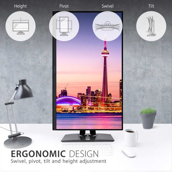 ViewSonic VP3256-4K 32 Inch 4K UHD IPS Ergonomic Monitor with Ultra-Thin Bezels, Color Accuracy, Pantone Validated, 60W USB C - Image 4