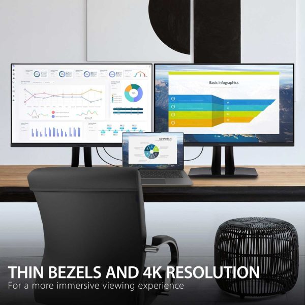 ViewSonic VP3256-4K 32 Inch 4K UHD IPS Ergonomic Monitor with Ultra-Thin Bezels, Color Accuracy, Pantone Validated, 60W USB C - Image 9