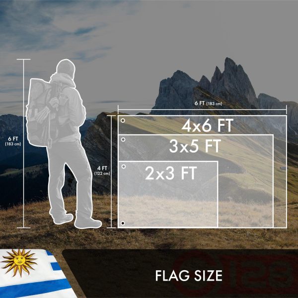Uruguay Uruguayan Flag 3x5 Ft 5-Pack Double-sided Embroidered Polyester By G128 - Image 7