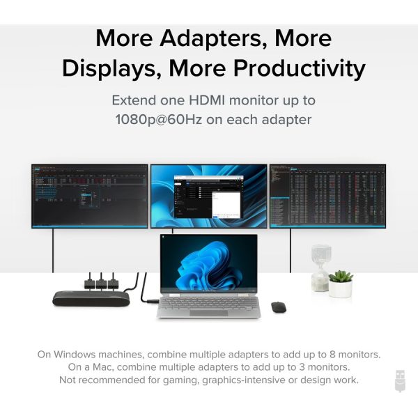 Plugable USB C to HDMI Adapter, Universal Video Graphics Adapter for USB 3.0 and USB-C Macs and Windows - Image 3