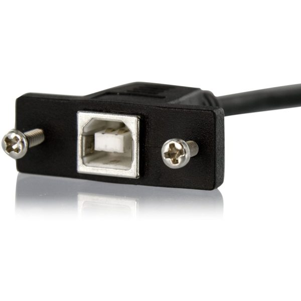 StarTech.com 1 ft Panel Mount USB Cable B to B - F/M - Image 2