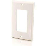 C2G Decorative Style Single Gang Wall Plate - White