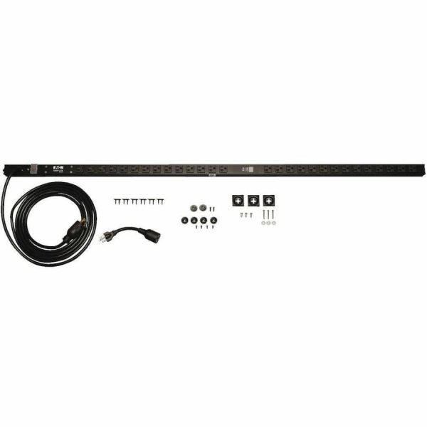 Eaton Tripp Lite Series 1.9kW Single-Phase Local Metered PDU, 120V Outlets (28 5-15/20R), L5-20P/5-20P Adapter, 15 ft. (4.57 m) Cord, 0U Vertical - Image 4