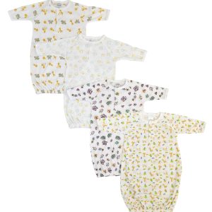 Unisex Newborn Baby 4 Piece Gown Set Nc_0745