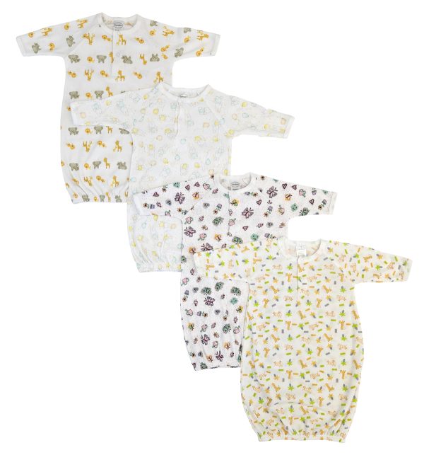 Unisex Newborn Baby 4 Piece Gown Set Nc_0745