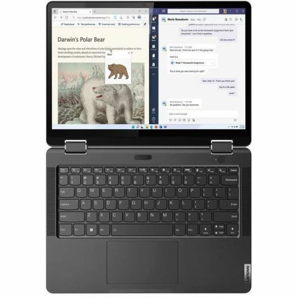 Lenovo 13w Yoga Gen 2 82YR0009US 13.3" Touchscreen Convertible 2 in 1 Notebook - WUXGA - AMD Ryzen 5 7530U - 8 GB - 256 GB SSD - English (US) Keyboard - Thunder Black - Image 2