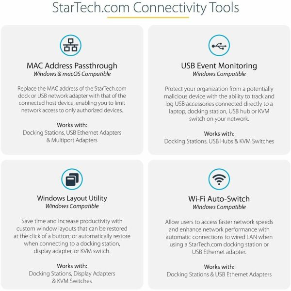 StarTech.com Thunderbolt 3 Dock - Dual Monitor 4K 60Hz TB3 Docking Station with DisplayPort - 85W Power Delivery, 6-Port USB 3.0, SD, GbE - Image 2