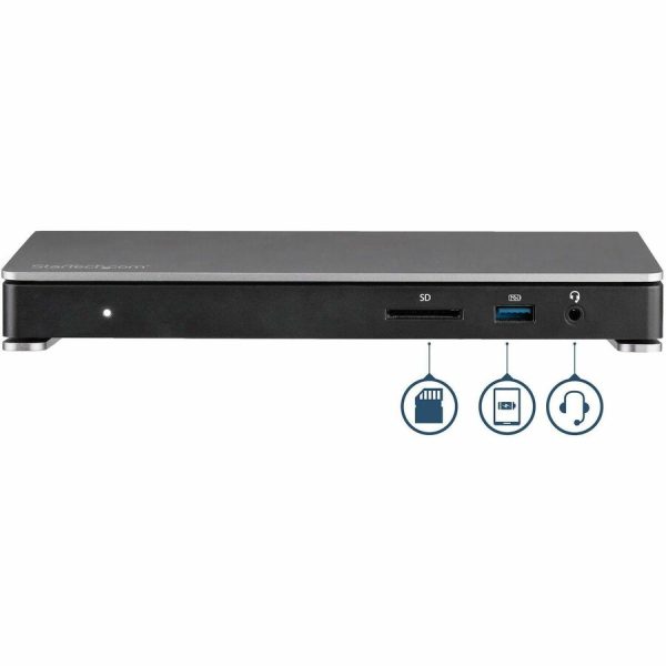 StarTech.com Thunderbolt 3 Dock - Dual Monitor 4K 60Hz TB3 Docking Station with DisplayPort - 85W Power Delivery, 6-Port USB 3.0, SD, GbE - Image 5