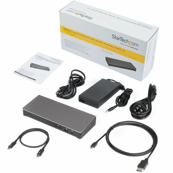 StarTech.com Thunderbolt 3 Dock - Dual Monitor 4K 60Hz TB3 Docking Station with DisplayPort - 85W Power Delivery, 6-Port USB 3.0, SD, GbE - Image 9