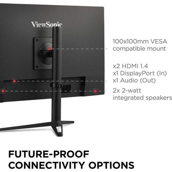 ViewSonic VX2728J 27 Inch Gaming Monitor 180hz 0.5ms 1080p IPS with FreeSync Premium, Advanced Ergonomics, HDMI, and DisplayPort - Image 8