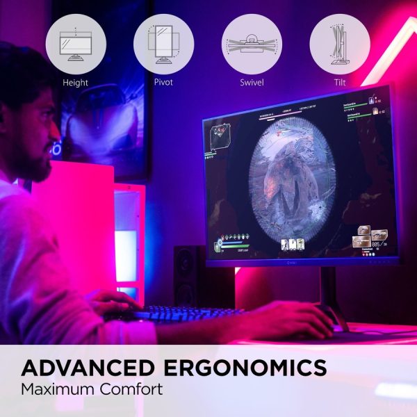 ViewSonic VX2728J 27 Inch Gaming Monitor 180hz 0.5ms 1080p IPS with FreeSync Premium, Advanced Ergonomics, HDMI, and DisplayPort - Image 10