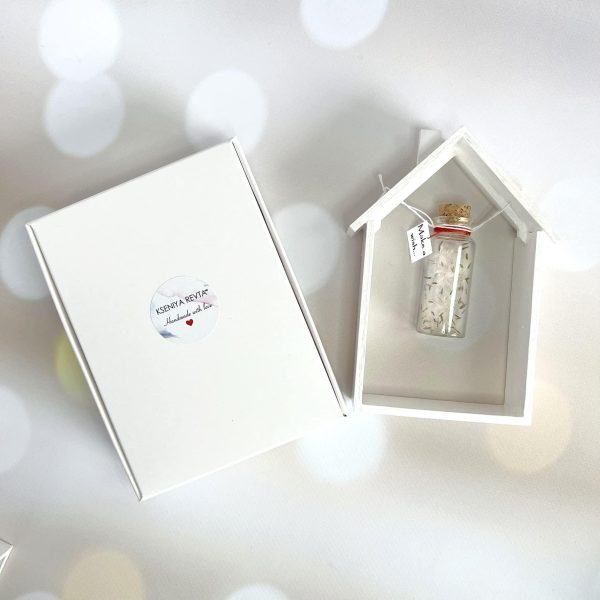 Tiny Magical Message in a Bottle Gift Idea   Classy Inspirational Gifts for Him and Her   Unique Presents for Women and Men (White Dandelion   Make a Wish in Wooden Frame) - Image 3