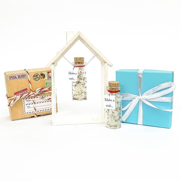 Tiny Magical Message in a Bottle Gift Idea   Classy Inspirational Gifts for Him and Her   Unique Presents for Women and Men (White Dandelion   Make a Wish in Wooden Frame) - Image 6