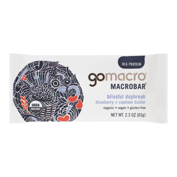 Gomacro Bar - Organic - Bberry - Cashew Butter - Case of 12 - 2.3 oz - Image 2