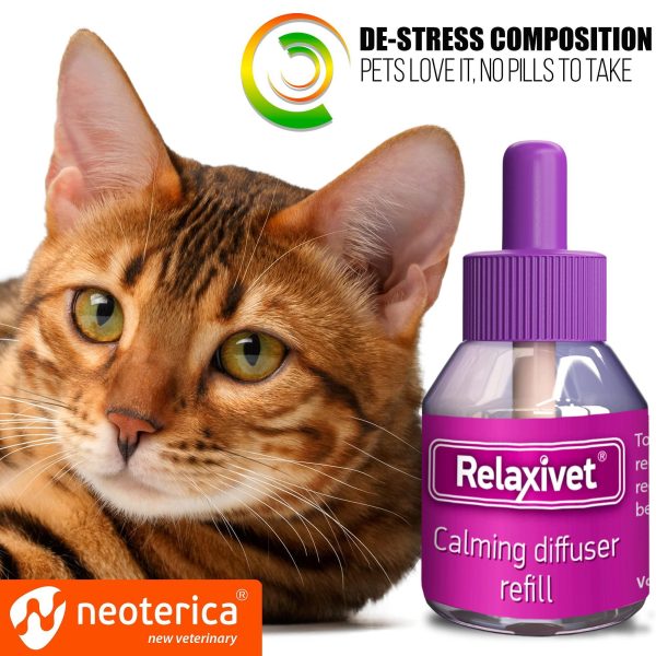 Calming Cat Diffuser Refill & Anti Anxiety Pet Products   Feline Calm Pheromones & Cats Comfort   Stress Relief Help with Pee New Zone Aggression Fighting with Dogs & Behavior Control - Image 6