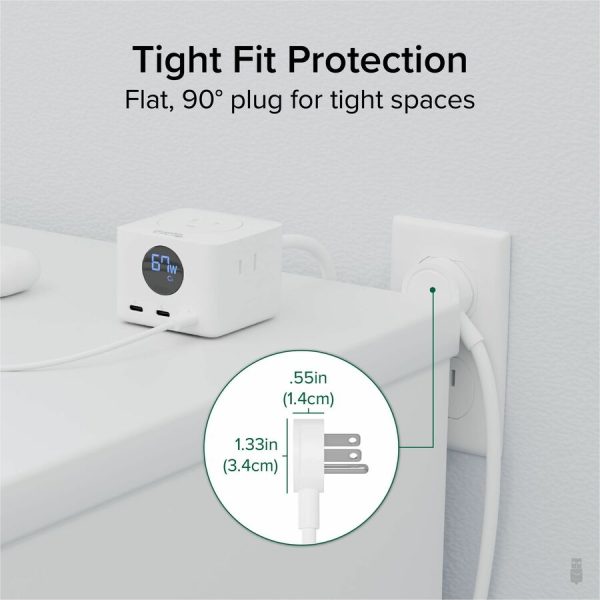 Plugable 67W USB C Power Strip, USBC Charging Station Extension Cord with Multiple Outlets - Image 5