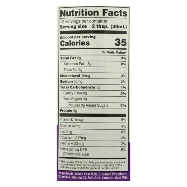 Meyenberg Evaporated Goat Milk - Case of 12 - 12 Fl oz.