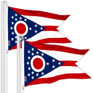 Ohio OH State Flag 3x5 Ft 2-Pack 150D Printed Polyester By G128
