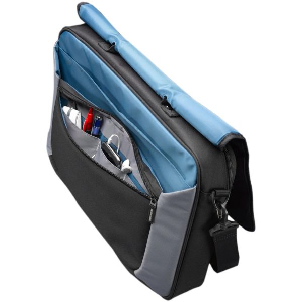 Case Logic VNM-217 Carrying Case (Messenger) for 17" Notebook, Accessories, Mouse, iPod, Cell Phone, Pen - Black - Image 4