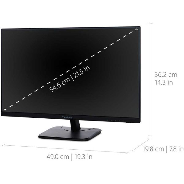 ViewSonic VA2256-MHD 22 Inch IPS 1080p Monitor with FreeSync, HDMI, DisplayPort and VGA Inputs for Home and Office - Image 3