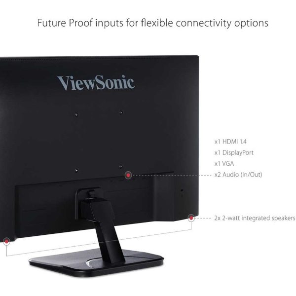 ViewSonic VA2256-MHD 22 Inch IPS 1080p Monitor with FreeSync, HDMI, DisplayPort and VGA Inputs for Home and Office - Image 4