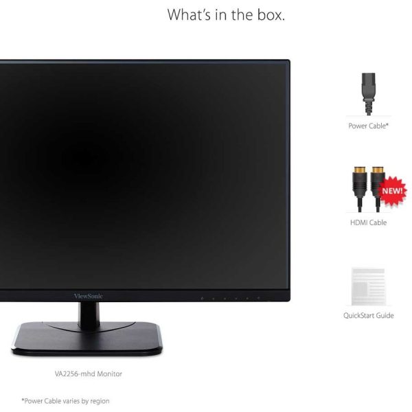 ViewSonic VA2256-MHD 22 Inch IPS 1080p Monitor with FreeSync, HDMI, DisplayPort and VGA Inputs for Home and Office - Image 9