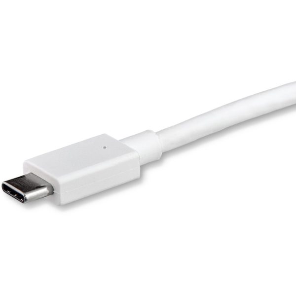 StarTech.com 3ft/1m USB C to DisplayPort 1.2 Cable 4K 60Hz - USB Type-C to DP Video Adapter Monitor Cable HBR2 - TB3 Compatible - White - Image 3