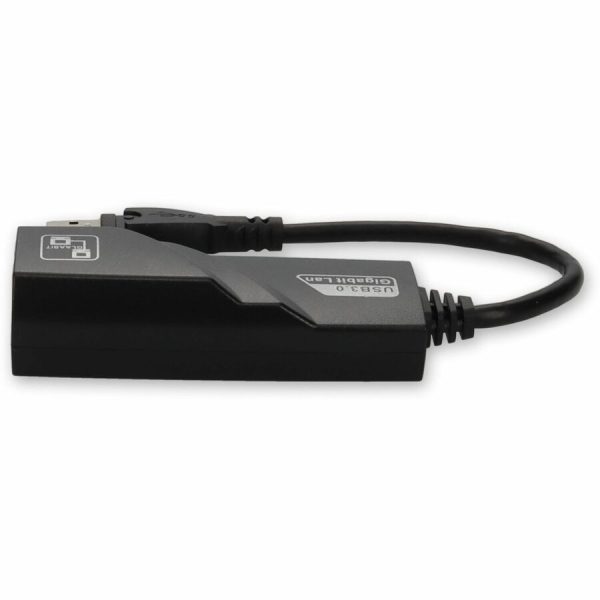 AddOn Lenovo 4X90E51405 Compatible USB 3.0 (A) Male to RJ-45 Female Black Adapter - Image 2