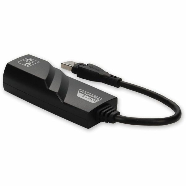 AddOn Lenovo 4X90E51405 Compatible USB 3.0 (A) Male to RJ-45 Female Black Adapter - Image 3