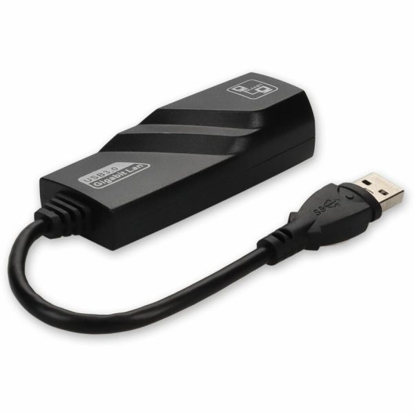 AddOn Lenovo 4X90E51405 Compatible USB 3.0 (A) Male to RJ-45 Female Black Adapter - Image 5