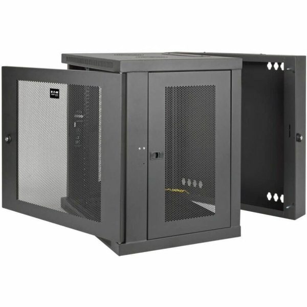 Eaton Tripp Lite Series SmartRack 10U Low-Profile Switch-Depth Wall-Mount Small Rack Enclosure, Hinged Back - Image 3