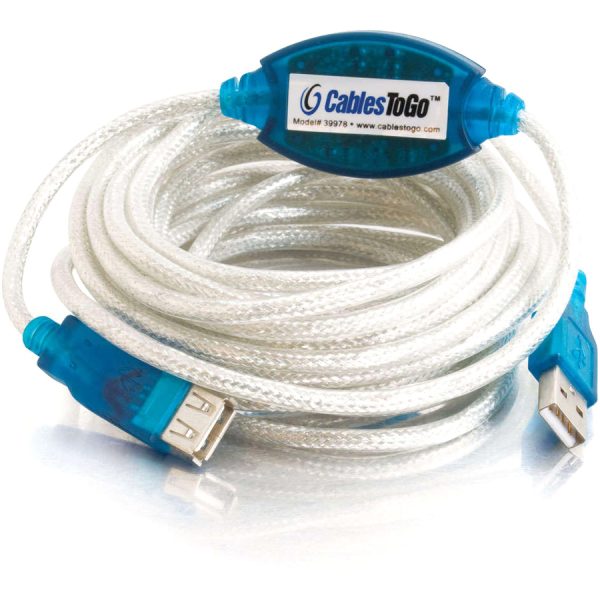 C2G 16.4ft USB Extension Cable - Active USB A to USB A Extension Cable - USB 2.0 - M/F - Image 2