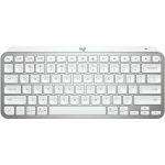 Logitech MX Keys Mini Minimalist Wireless Illuminated Keyboard, Compact, Bluetooth, USB-C, Pale Gray