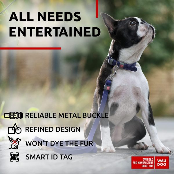 Long Lasting Leather Dog Collar for Large Dogs Medium & Small Dogs   Adjustable Classic Puppy Collars for Large Breed Dogs   Boy & Girl Dog Collars with Durable Buckle D Ring & QR Dog Tag - Image 5