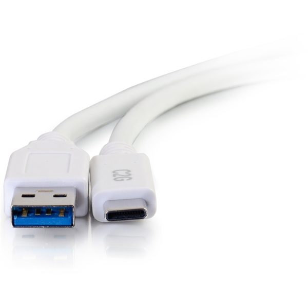 C2G 10ft USB 3.0 Type C to USB A - USB Cable White M/M - Image 3