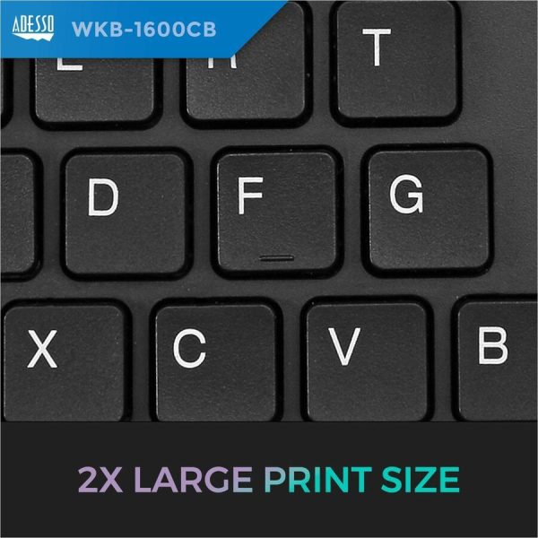 Adesso TruForm Wireless Ergonomic Keyboard And Optical Mouse - Image 2
