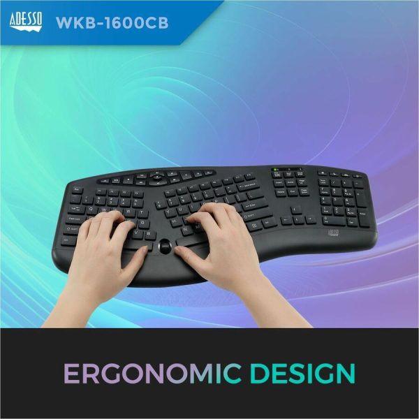 Adesso TruForm Wireless Ergonomic Keyboard And Optical Mouse - Image 3