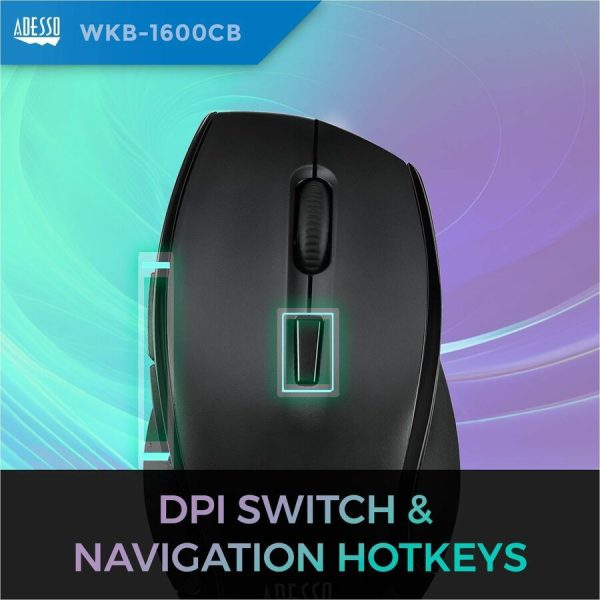 Adesso TruForm Wireless Ergonomic Keyboard And Optical Mouse - Image 5