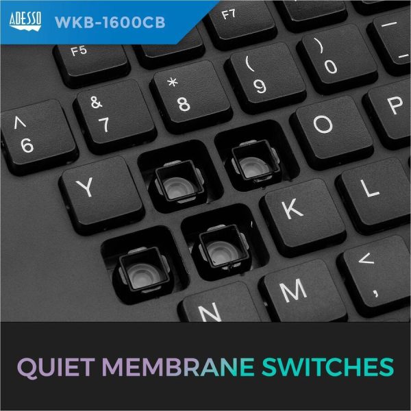 Adesso TruForm Wireless Ergonomic Keyboard And Optical Mouse - Image 7
